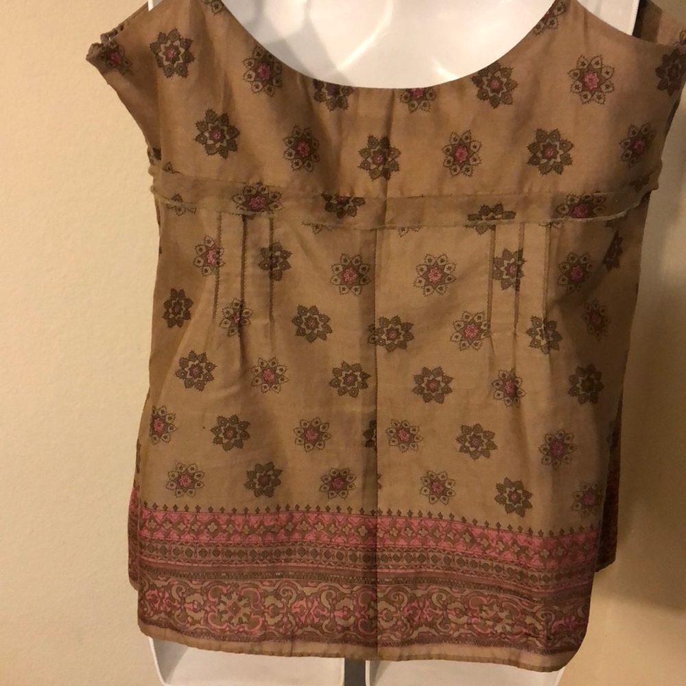Laundry brown and pink camisole top. - Picture 3 of 7